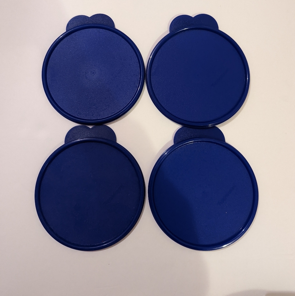 Tupperware Seal 6” Blue Replacement Lids 2541D-6 Butterfly Tab